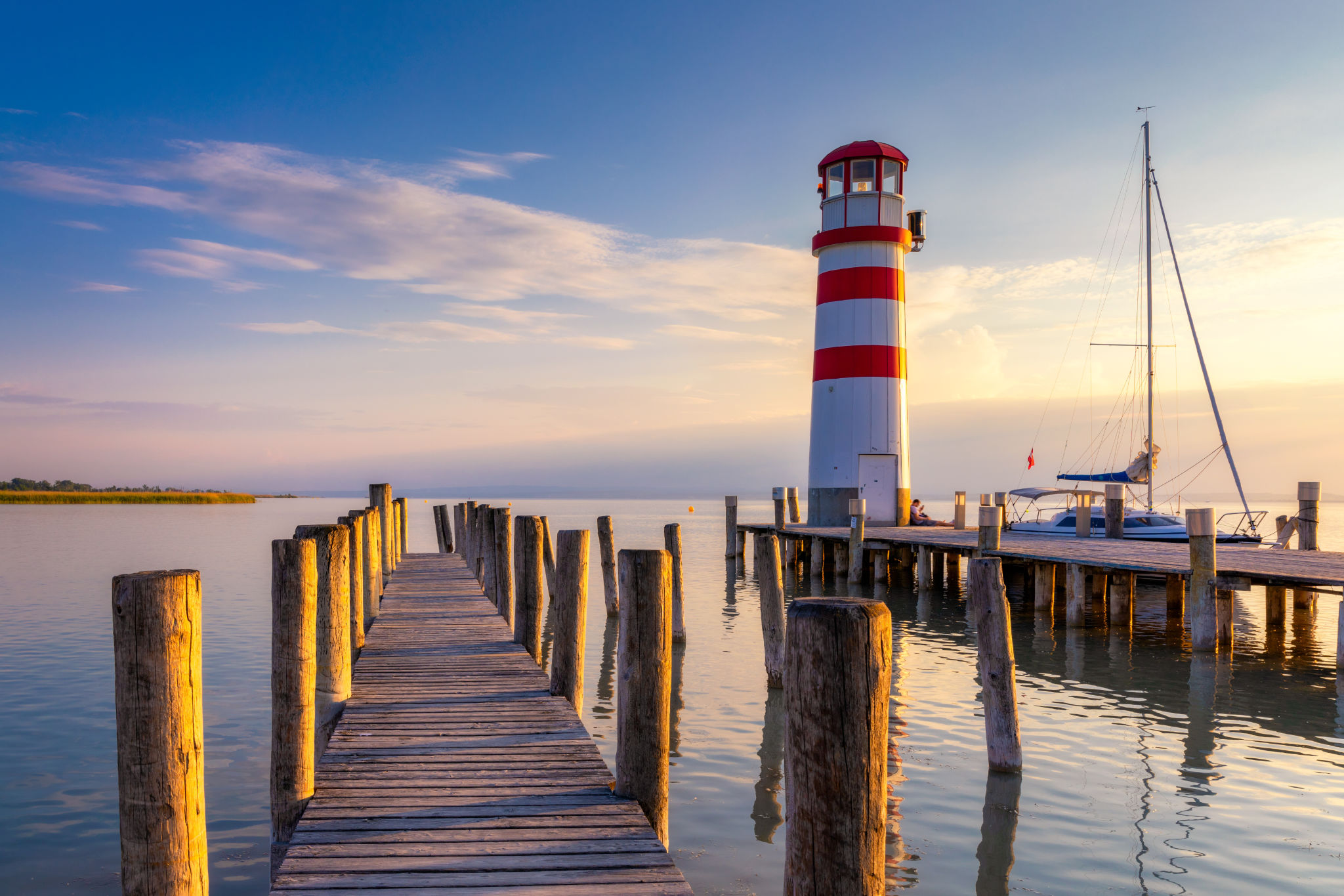 Leuchtturm in Podersdorf am Neusiedler See